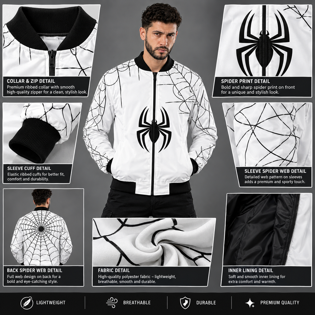 Vendra - Spider AOP Bomber Jacket